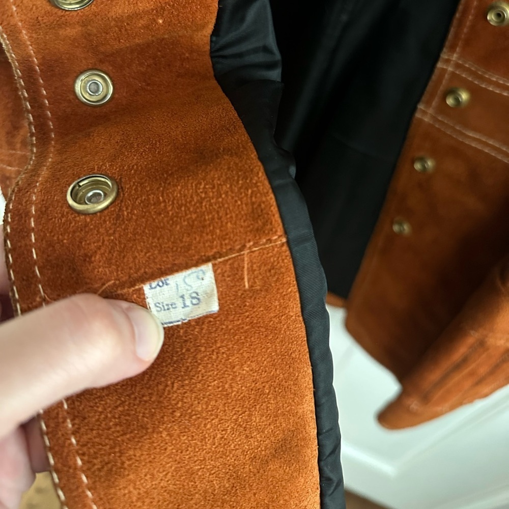 Leathercraft vintage 70’s genuine leather snap button coat - Picture 3 of 11